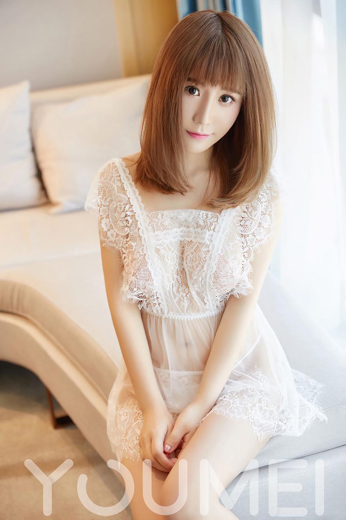 [YouMei尤美]2018.06.21 VOL.027 纯白蕾丝 绯月樱-Cherry