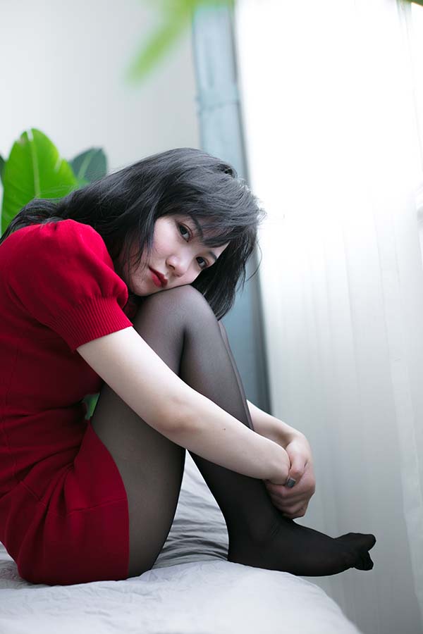 奈丝写真 NO.080 小啊刀-红裙黑丝 预览图 - 2