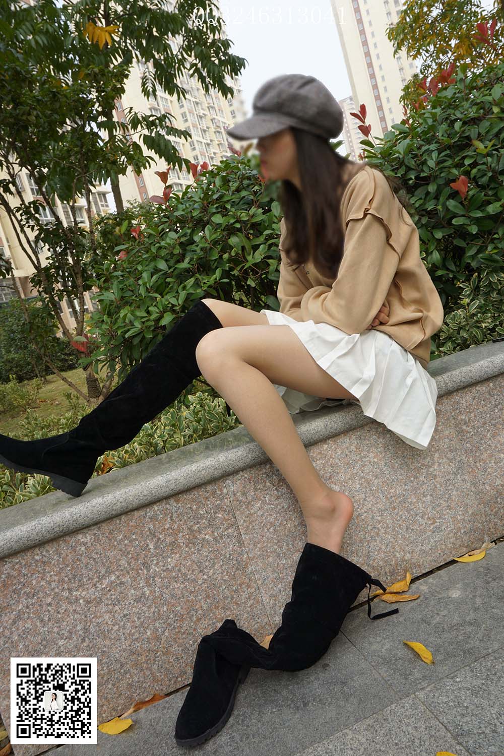 大生模拍 NO.094 过膝靴灰丝