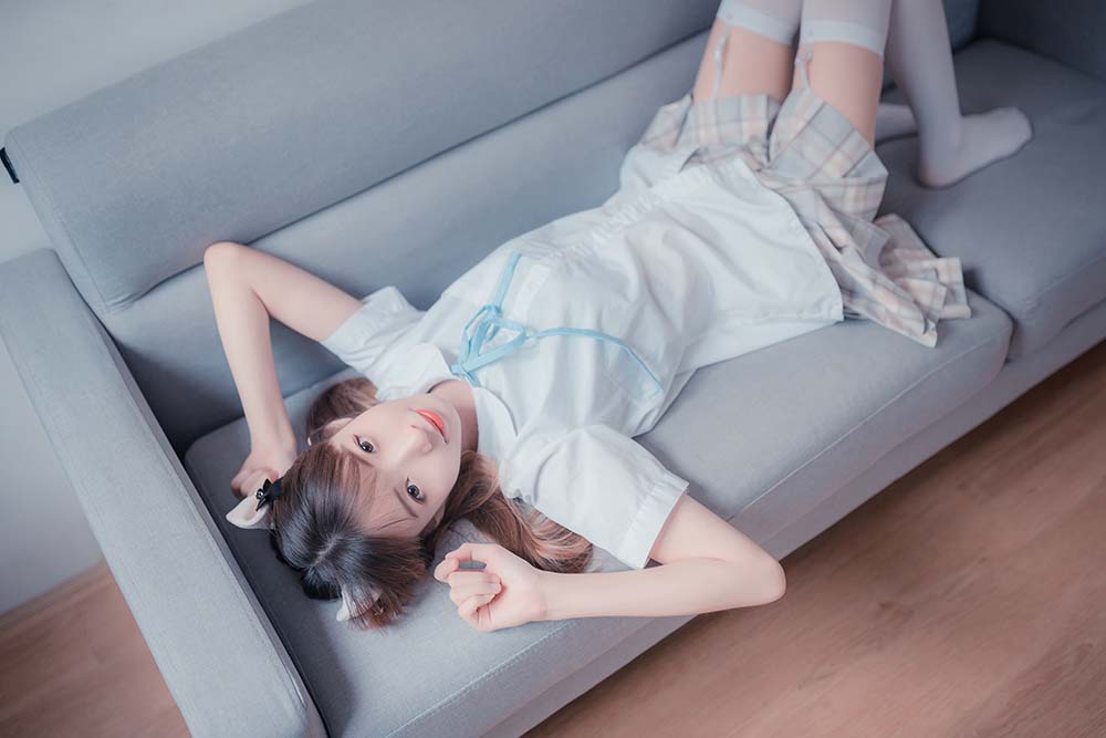 风之领域 NO.065 格子裙吊带白丝 预览图 - 2