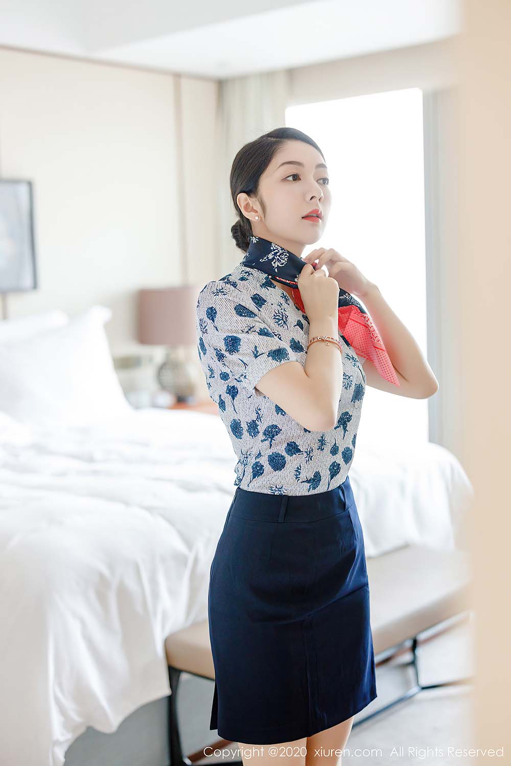 [Xiuren秀人网]XR20200708N02305 2020.07.08 NO.2305 Angela小热巴 制服空姐高跟 预览图 - 5