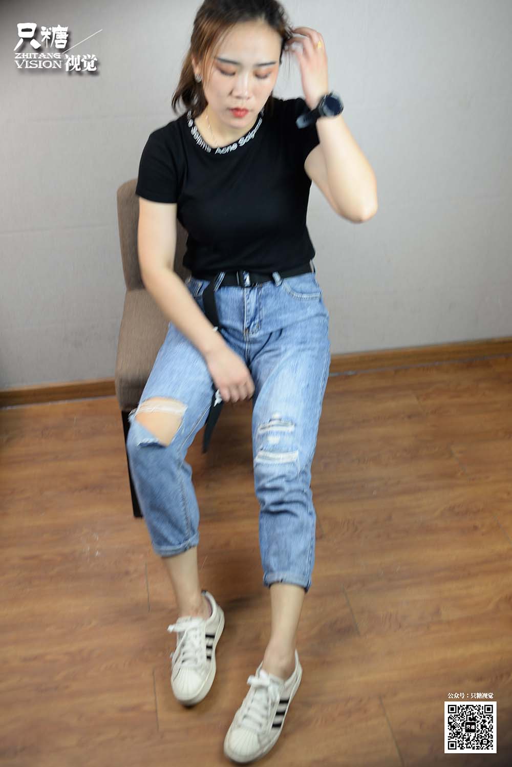 [只糖棉袜]NO.023 牛仔裤贝壳头搭配船袜