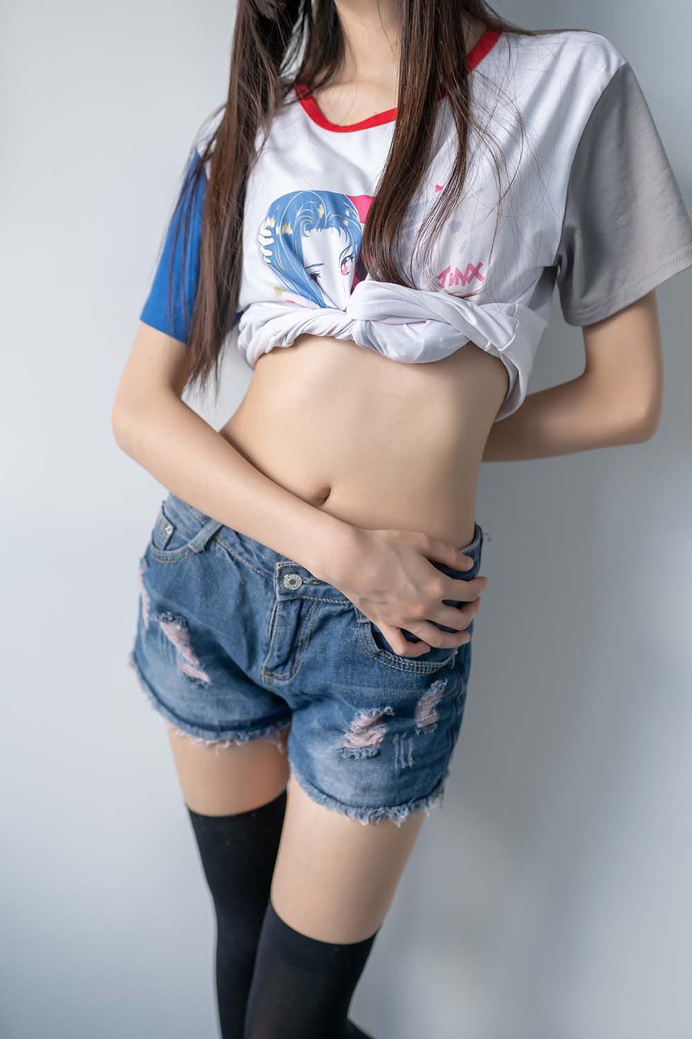 [兔玩映画]B63.002 黑色半筒袜 预览图 - 2