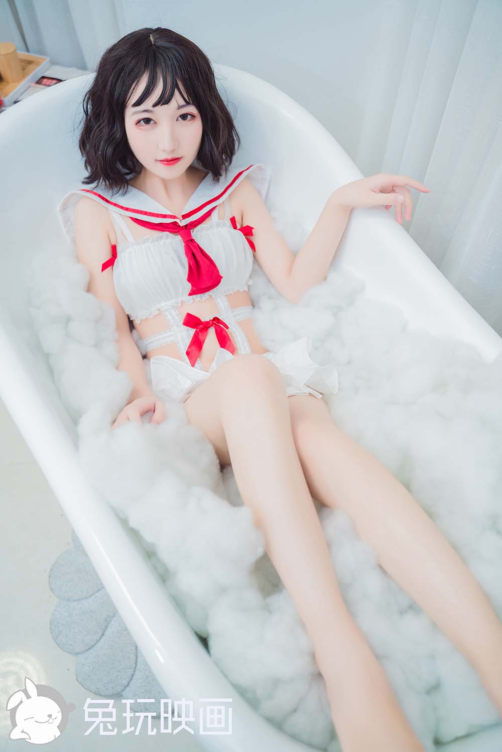 [兔玩映画]C33.002 红白水手裙