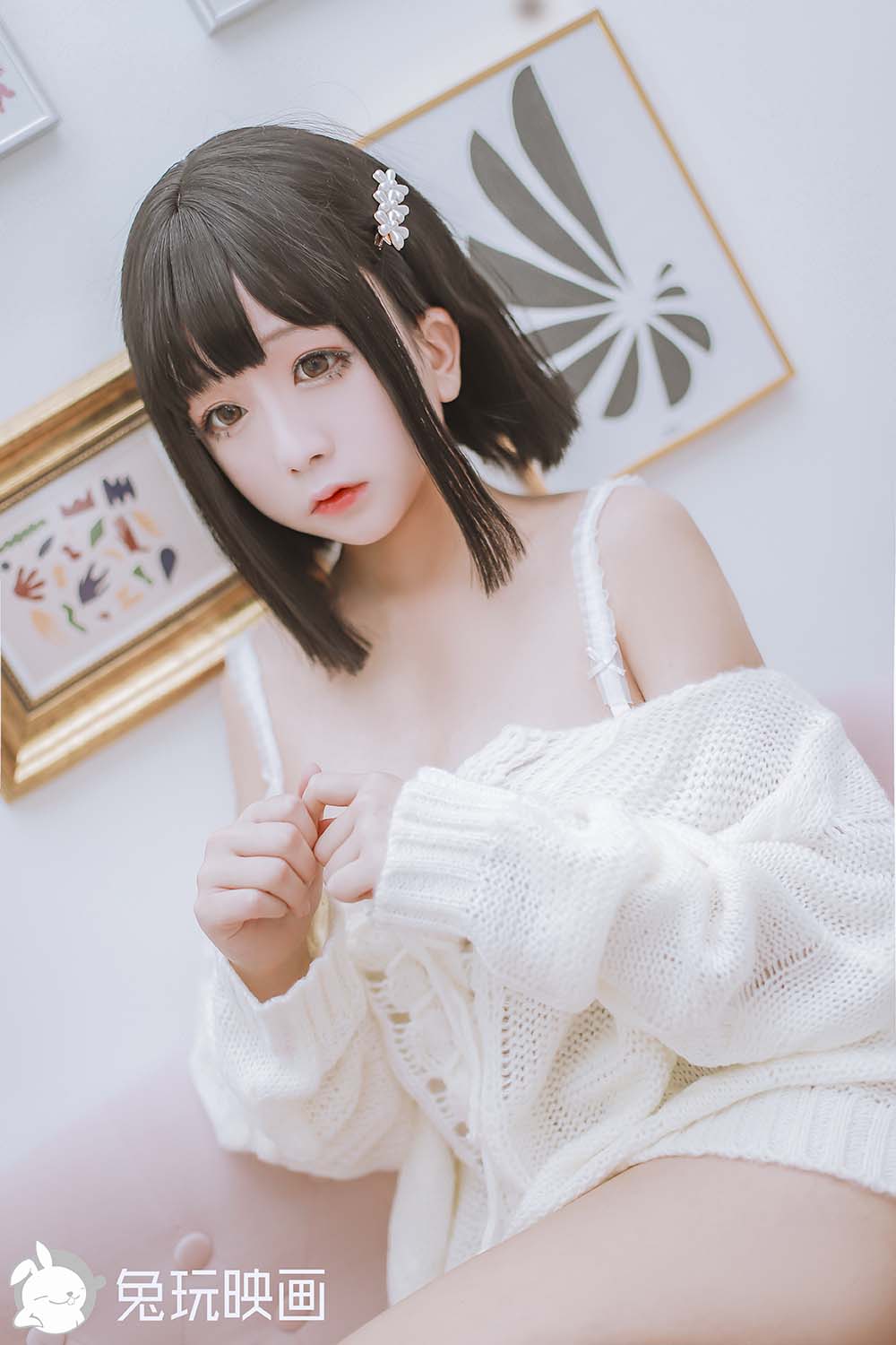 [兔玩映画]C40.007 妹妹的白色毛衣 预览图 - 2