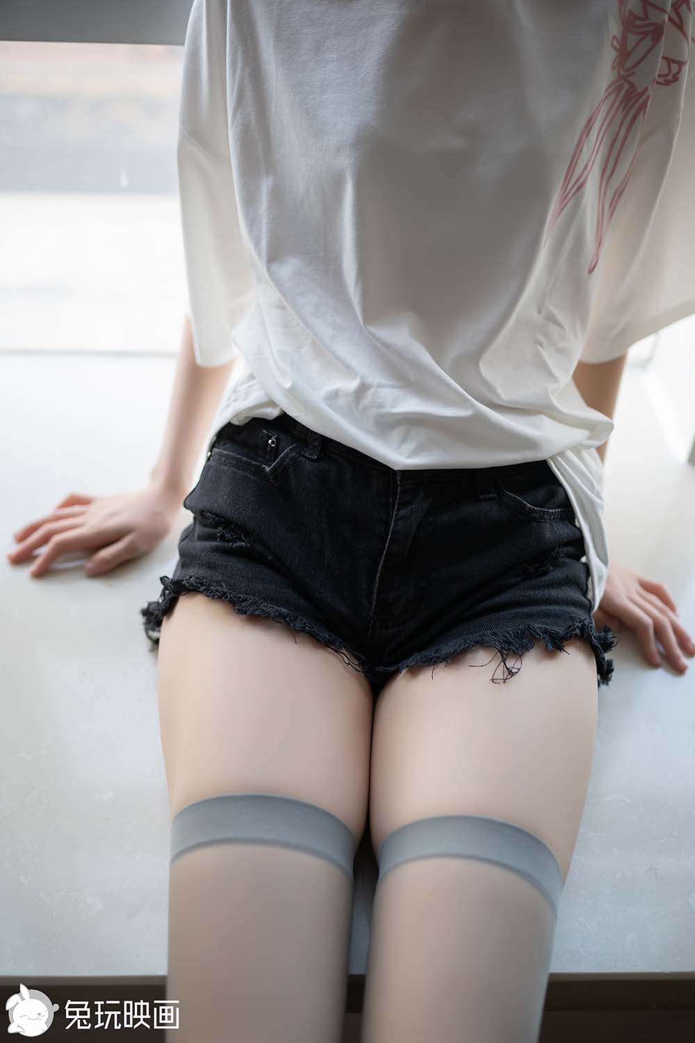 [兔玩映画]C41.002 短裤灰色丝袜