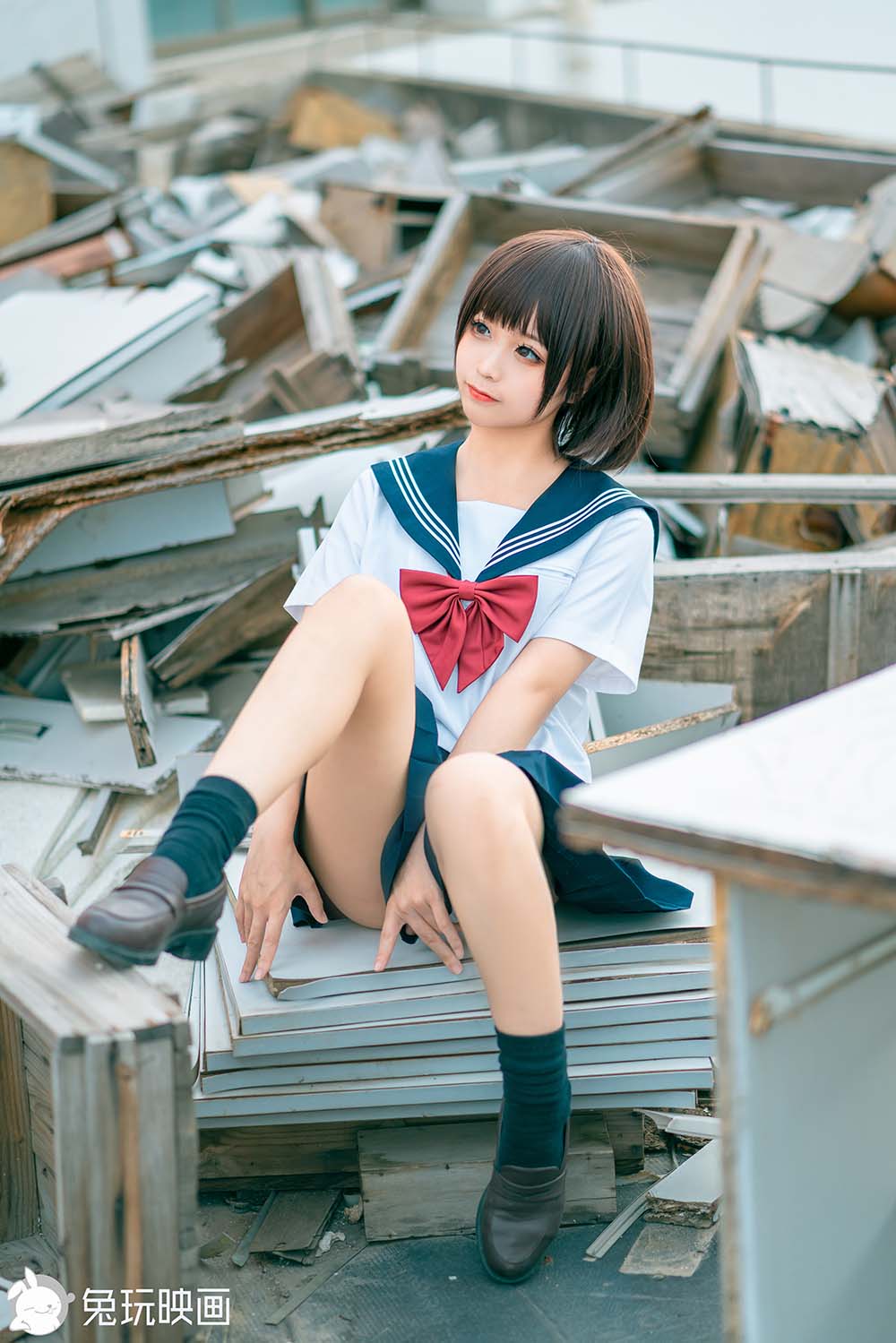 [兔玩映画]VOL.032 黄昏天台 预览图 - 2