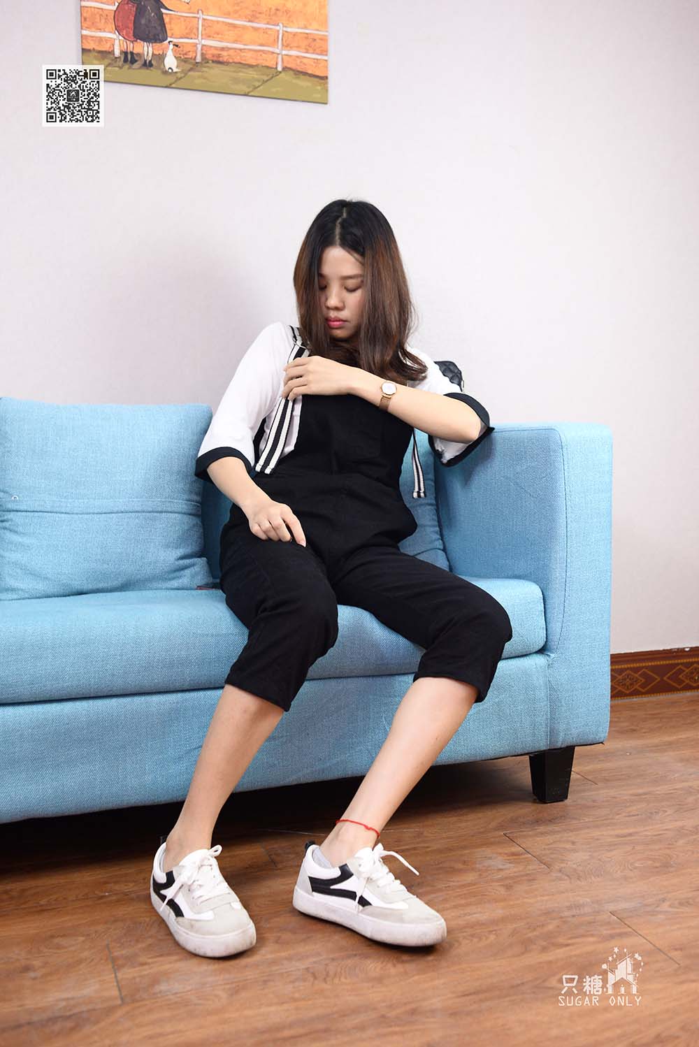 [只糖棉袜]NO.047 安安 红绳与小铃铛