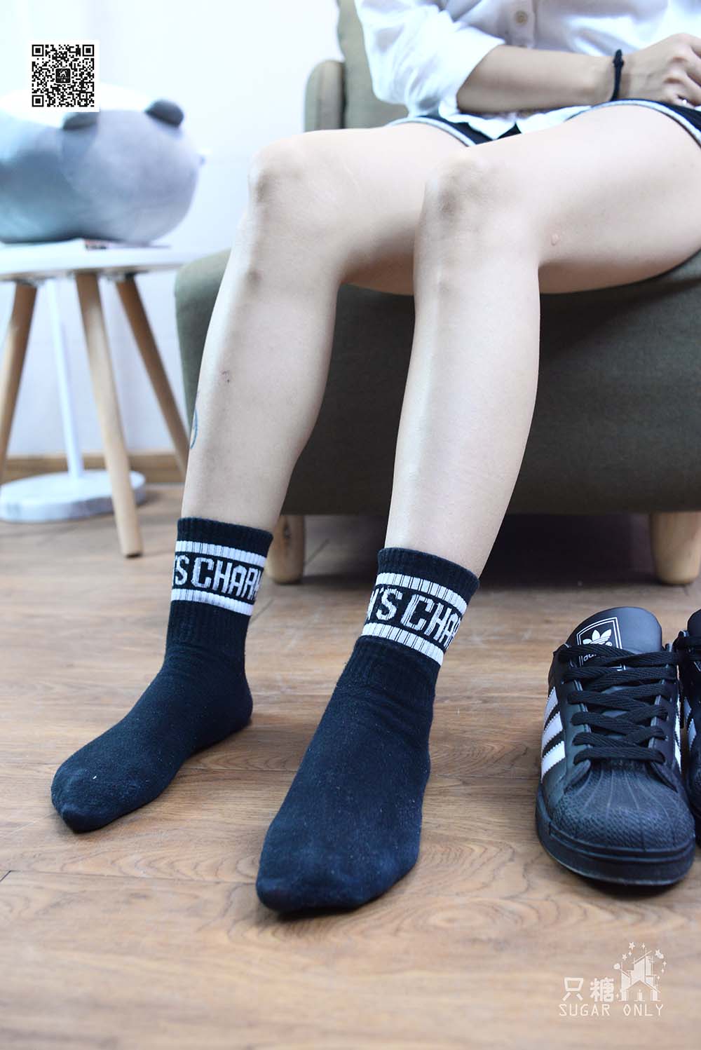 [只糖棉袜]NO.055 夏颜 个性十足的黑色AD贝壳头 预览图 - 2