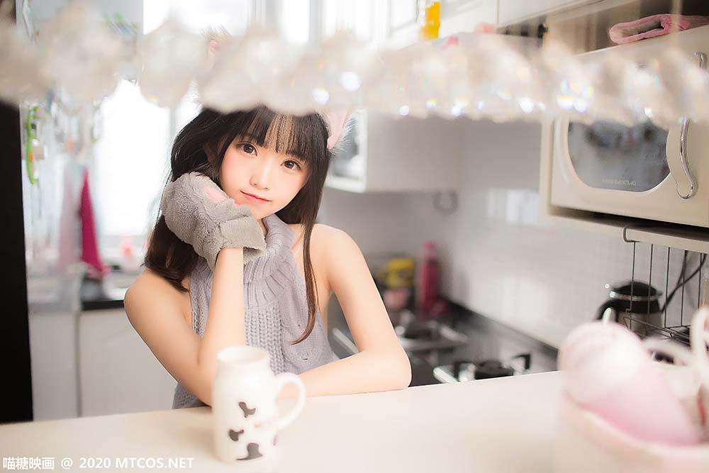 [喵糖映画]VOL.274 萌娘的蓝色毛衣 预览图 - 2