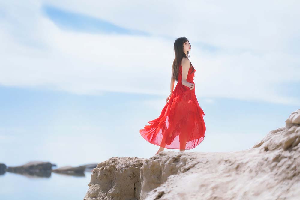 [喵糖映画]VOL.372 海边红裙