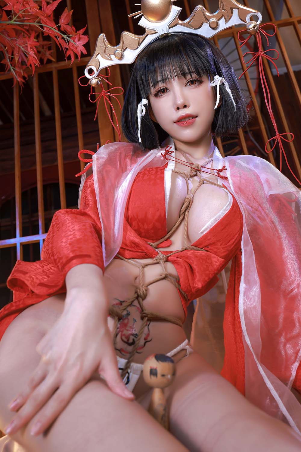 水淼aqua – 黑兽 辉夜巫女 预览图 - 2