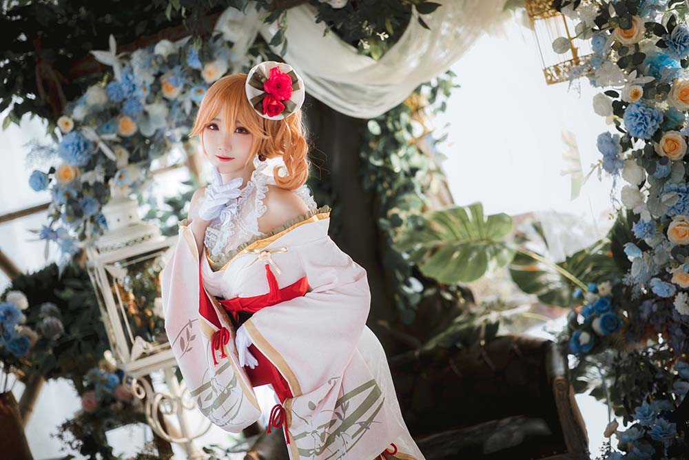 瓜希酱 – 碧蓝航线 黎塞留和服 预览图 - 2