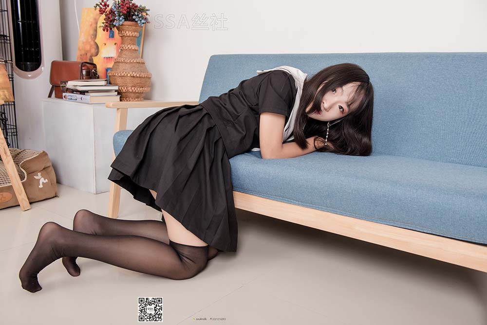 [SSA丝社]超清写真 NO.135 甘子 16的芳华少女长筒黑丝 预览图 - 2