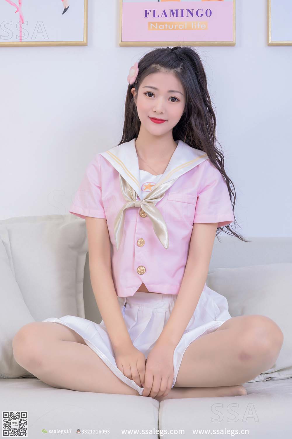 [SSA丝社]超清写真 NO.289 冉冉冉冉少女的粉色JK制服 预览图 - 2