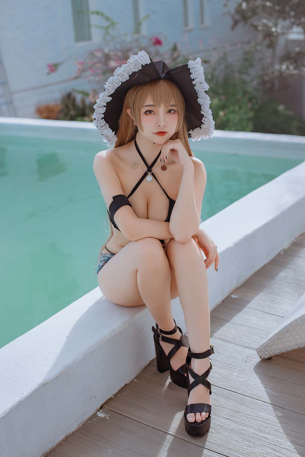 二佐Nisa – 碧蓝 让巴尔泳装