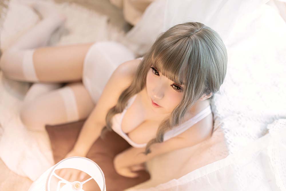 貓田聖奈奈(桃之啾啾) – 白色死库水 预览图 - 2