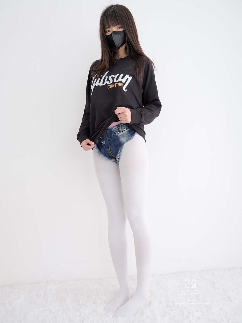 [紧急企划]EX-001 见希w 白丝牛仔短裤