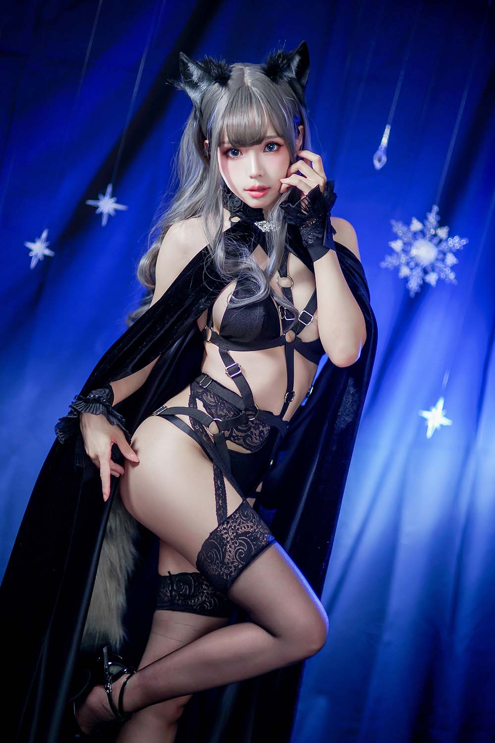 Ely_eee(ElyEE子) – 灰太狼-黑丝带 预览图 - 2