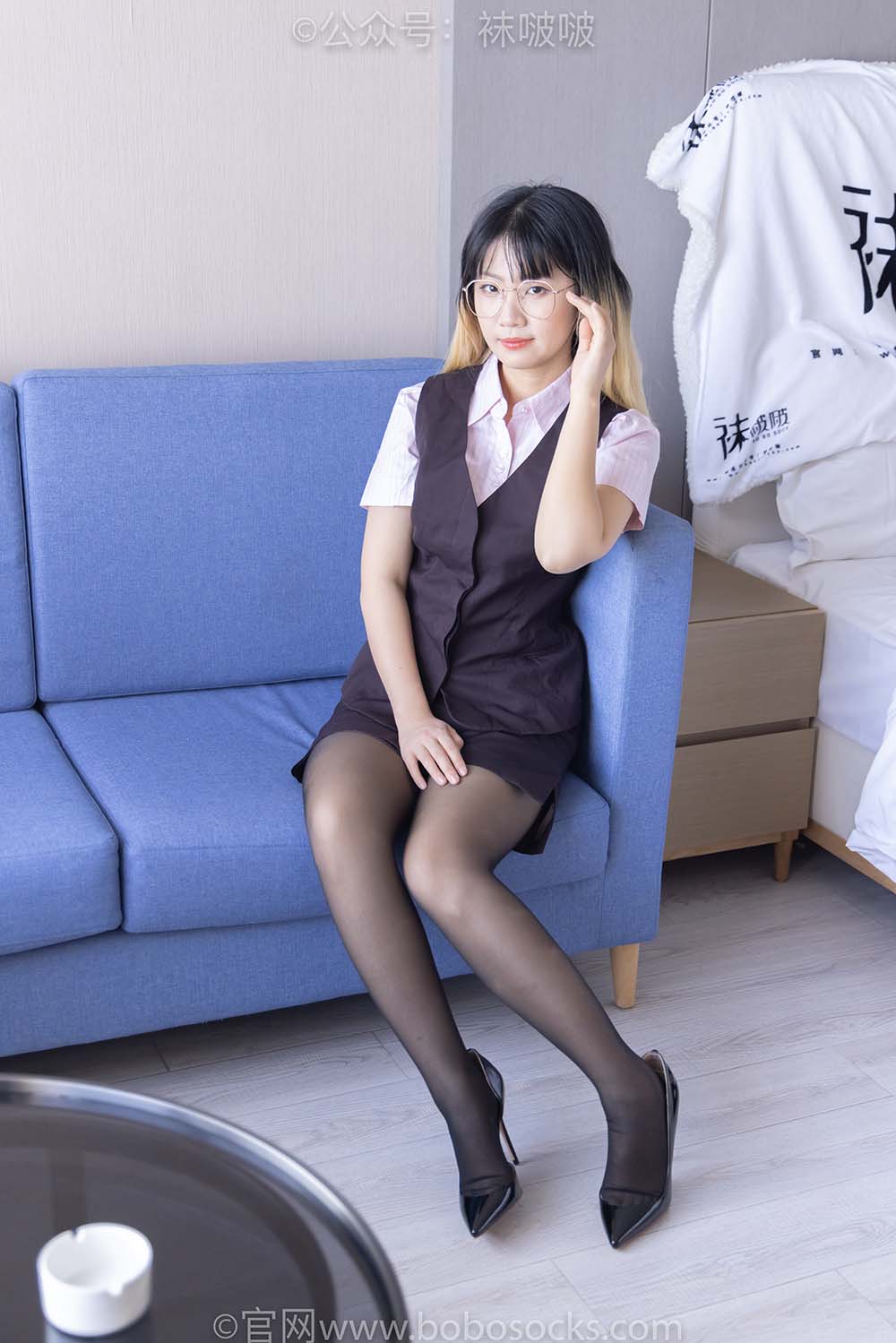 [BoBoSocks袜啵啵]NO.065 砂糖-招行制服、高跟鞋、黑丝