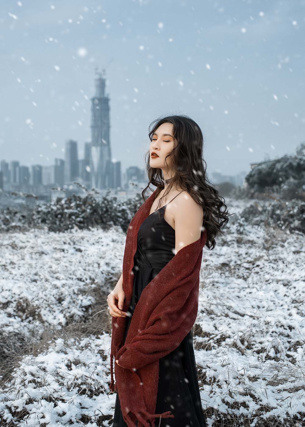 [YITUYU艺图语]2021.12.29 THE SNOW CITY 翠花儿 预览图 - 2