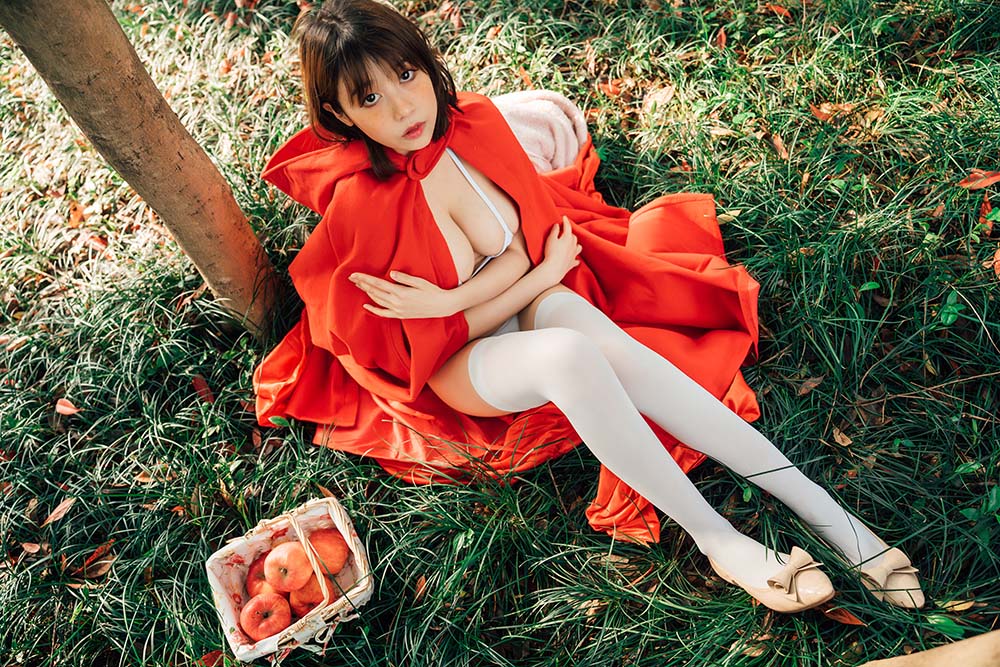 奈汐酱nice – 大红帽 预览图 - 2