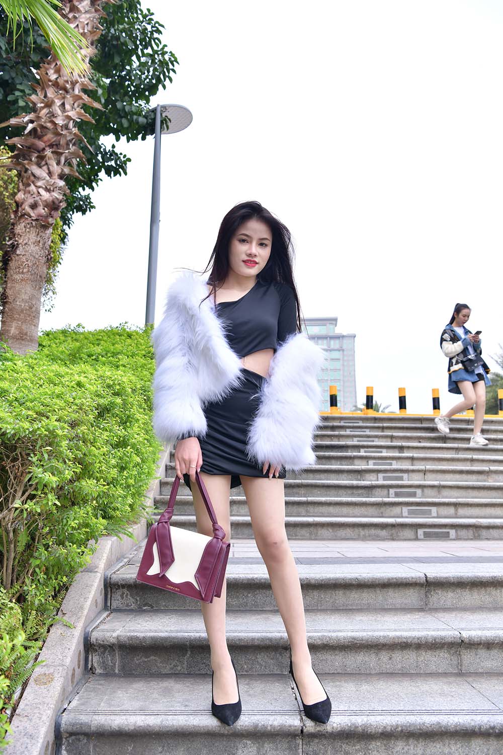 精选街拍作品 NO.0921 小海街拍作品 – 黑色气质小姐姐