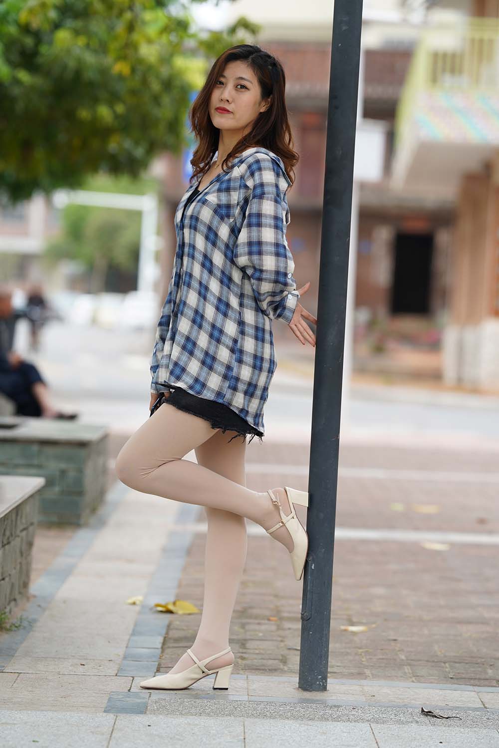 精选街拍作品 NO.0936 小S街拍作品 – 牛仔裙肉丝高跟 预览图 - 2