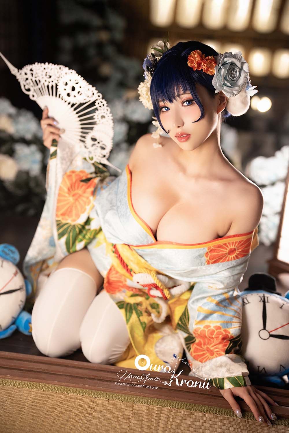 Hane Ame 雨波写真 – Hololive Kronii 時間 Kimono 预览图 - 2
