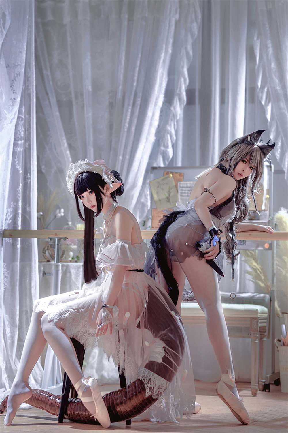 面饼仙儿 & 半半子 – Arknights 黑x森蚺バレエ 预览图 - 2