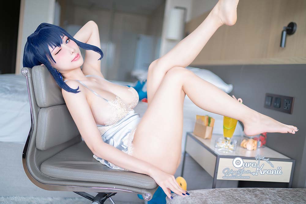 Hane Ame 雨波写真 – Hololive Kronii 時間 Pajama 预览图 - 2