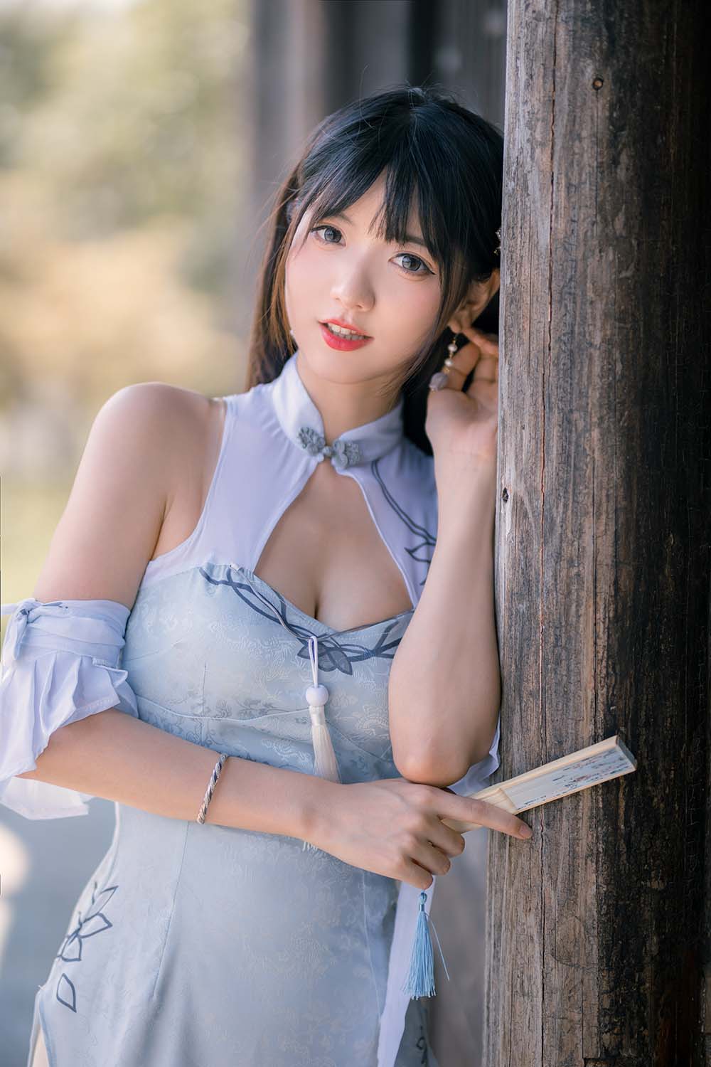 陆卿卿kyokyo – 蓝色旗袍 预览图 - 2