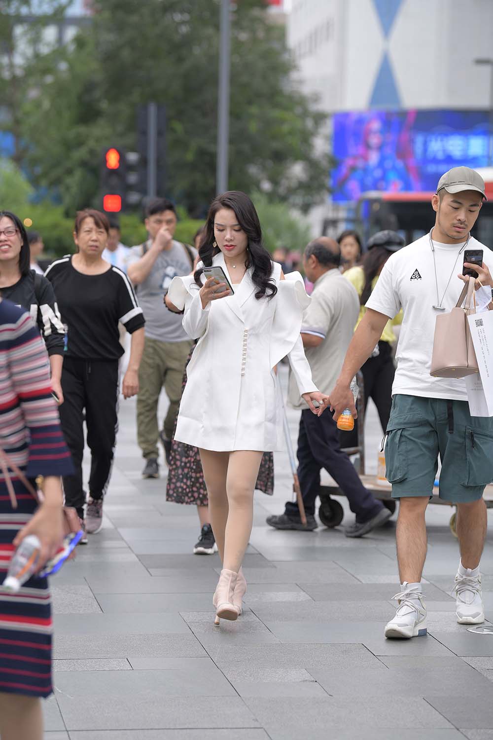 精选街拍作品 NO.1179 肉丝，高跟，女友