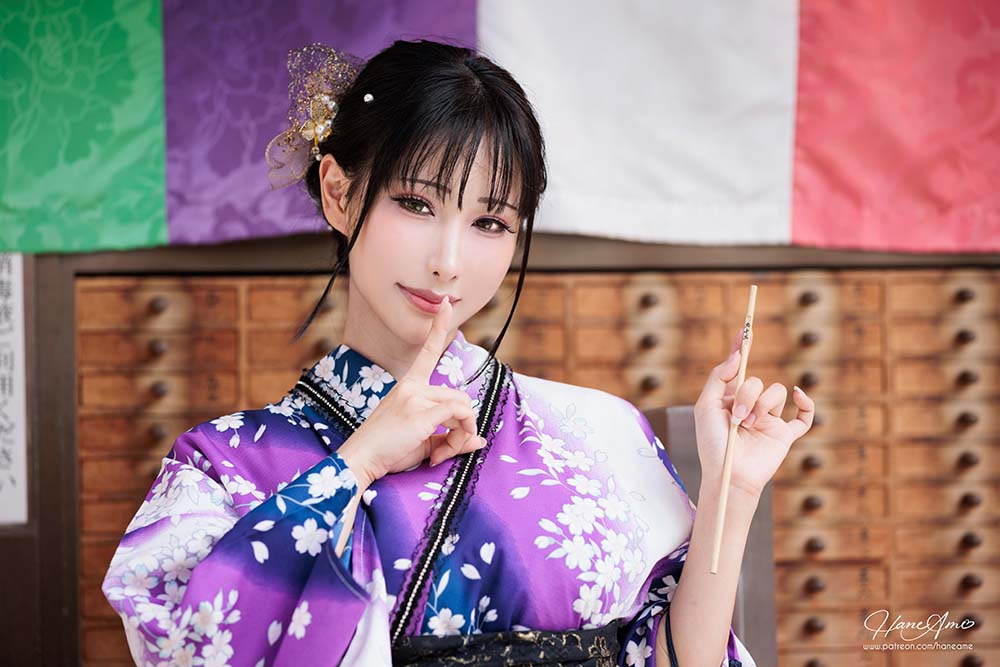 Hane Ame 雨波写真 – Original Violet KimoNO 紫羅蘭夏日浴衣 预览图 - 2