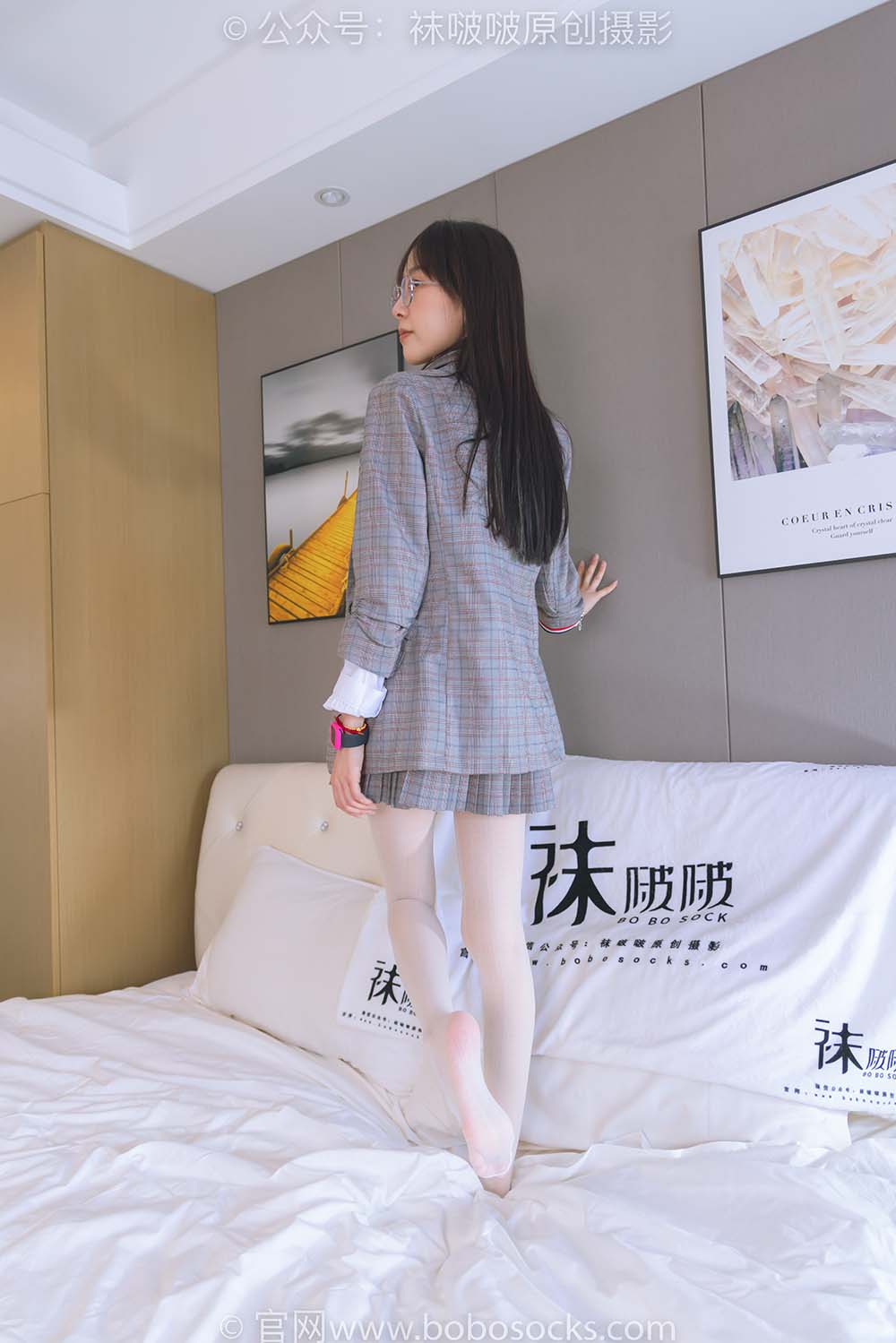 [BoBoSocks袜啵啵]NO.202 稚予-皮鞋、白色蕾丝丝袜、ol风 预览图 - 2
