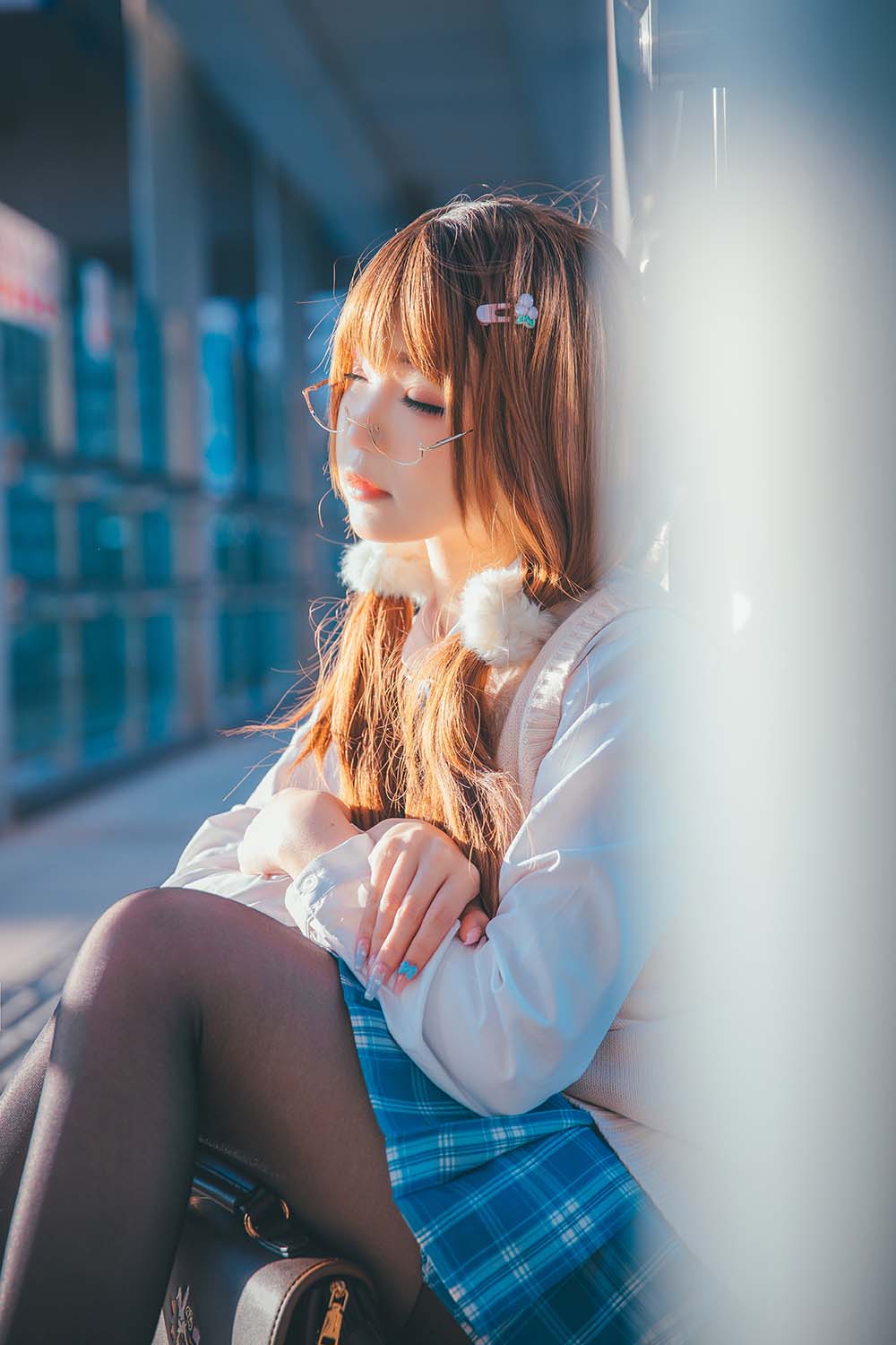 雪琪 – JK夕阳 预览图 - 2