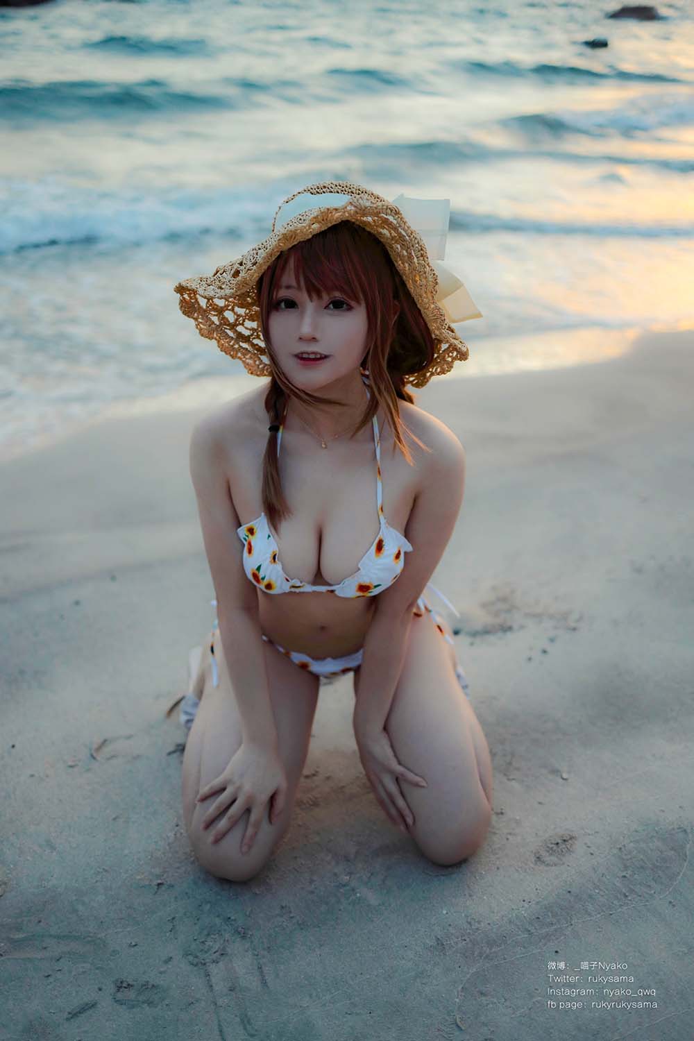 Nyako喵子 – 向日葵比基尼 预览图 - 2