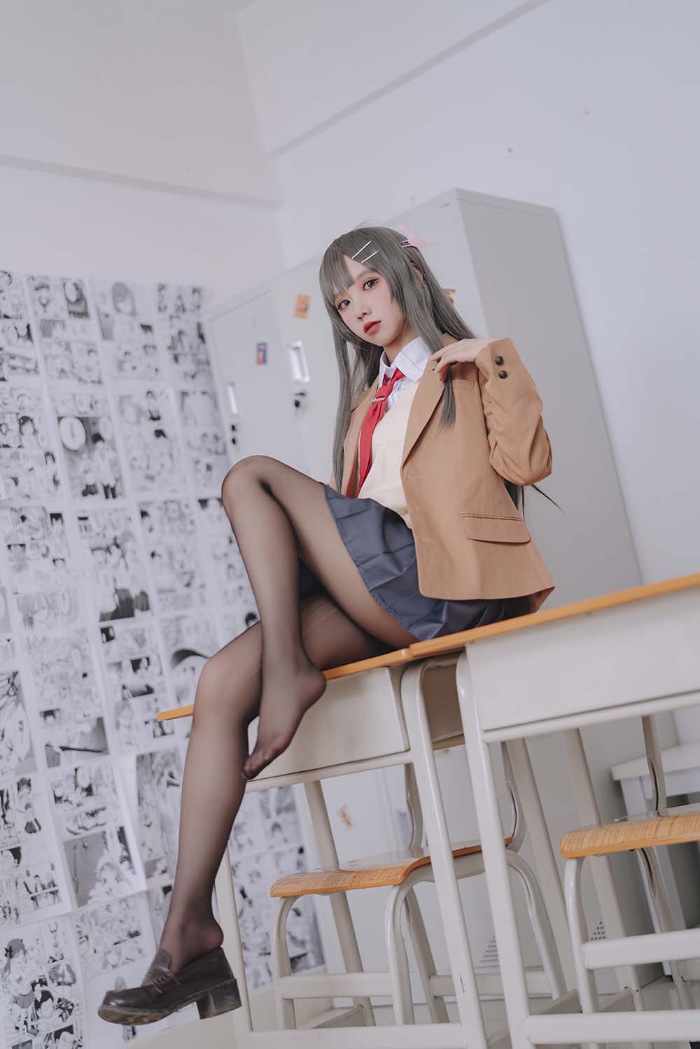 果咩酱w – 麻衣校服 预览图 - 2