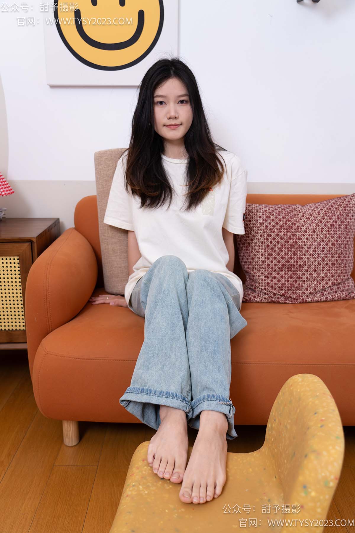 甜予摄影 NO.043 松松-帆布鞋、白棉袜、裸足