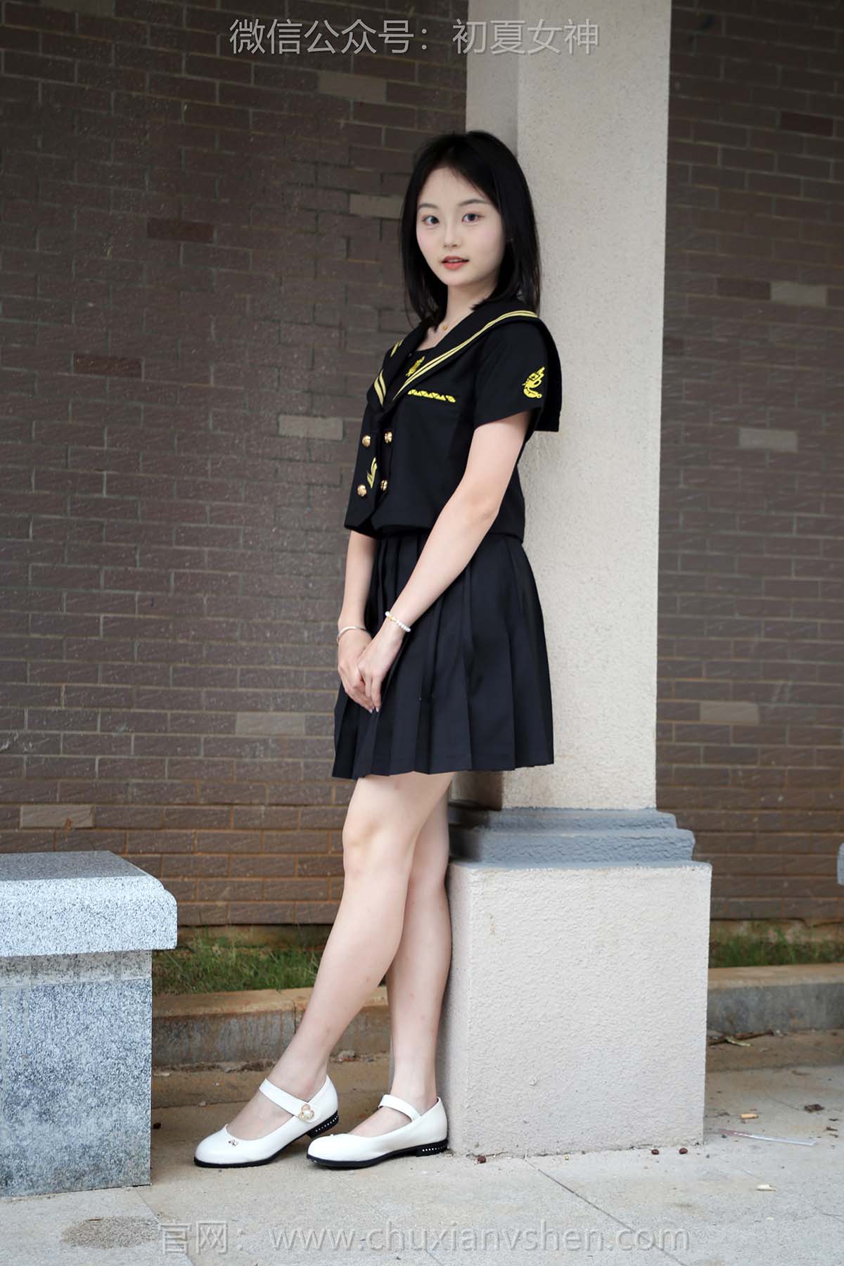 初夏女神 NO.216 双双 黑系水手服