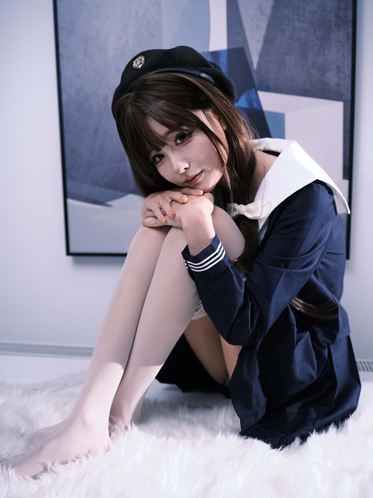 [YITUYU艺图语]2025.02.02 女水手的假日 深蓝白丝版 孟程程 预览图 - 2