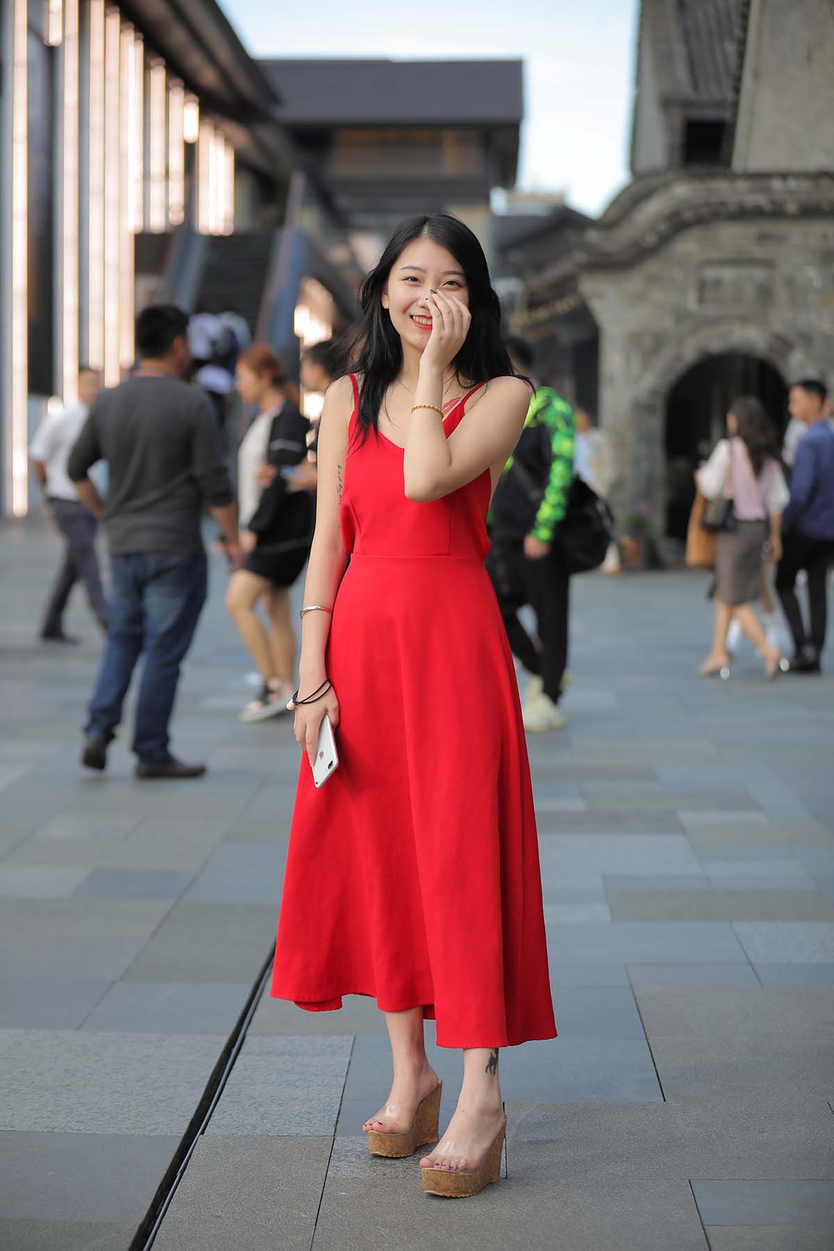 精选街拍作品 NO.4157 一袭红裙