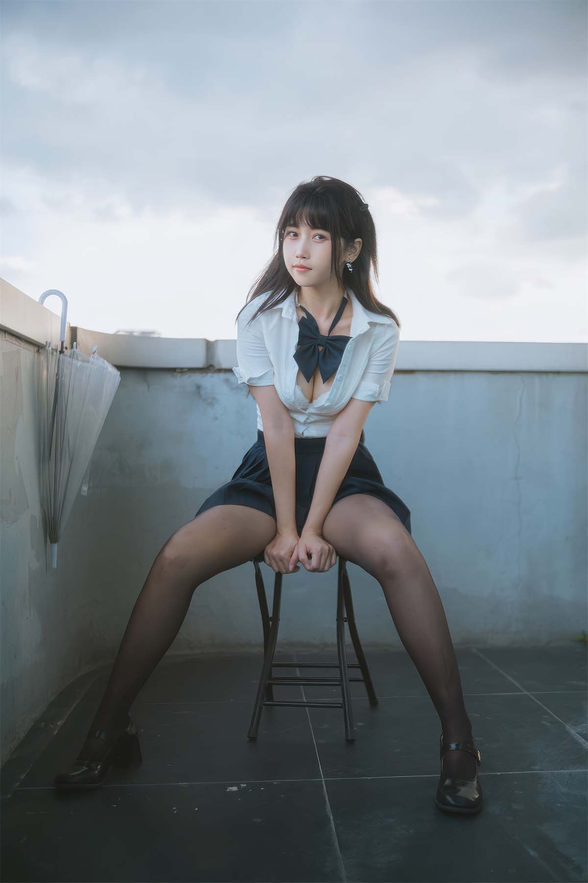 不呆猫 – JK学妹户外