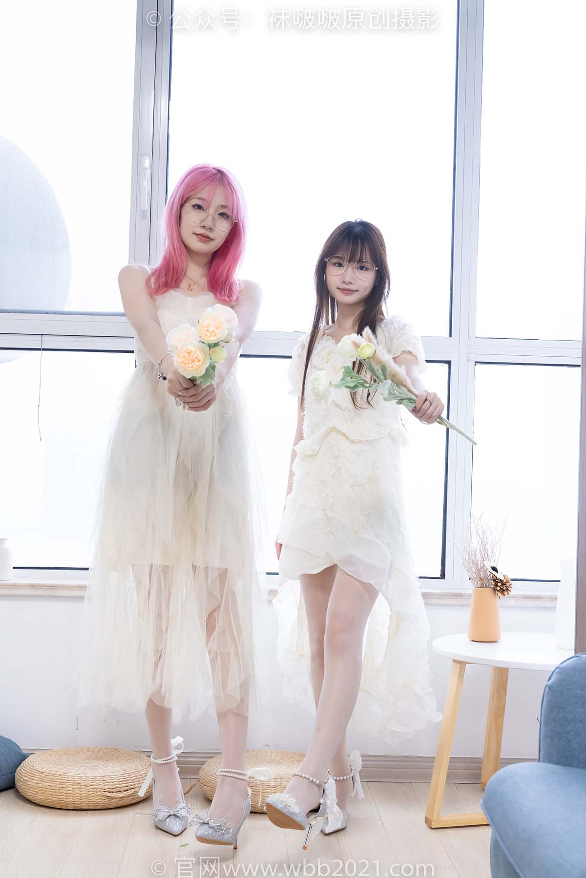 [BoBoSocks袜啵啵]NO.563 小甜豆甜甜圈-高跟鞋、油亮白丝、裸足