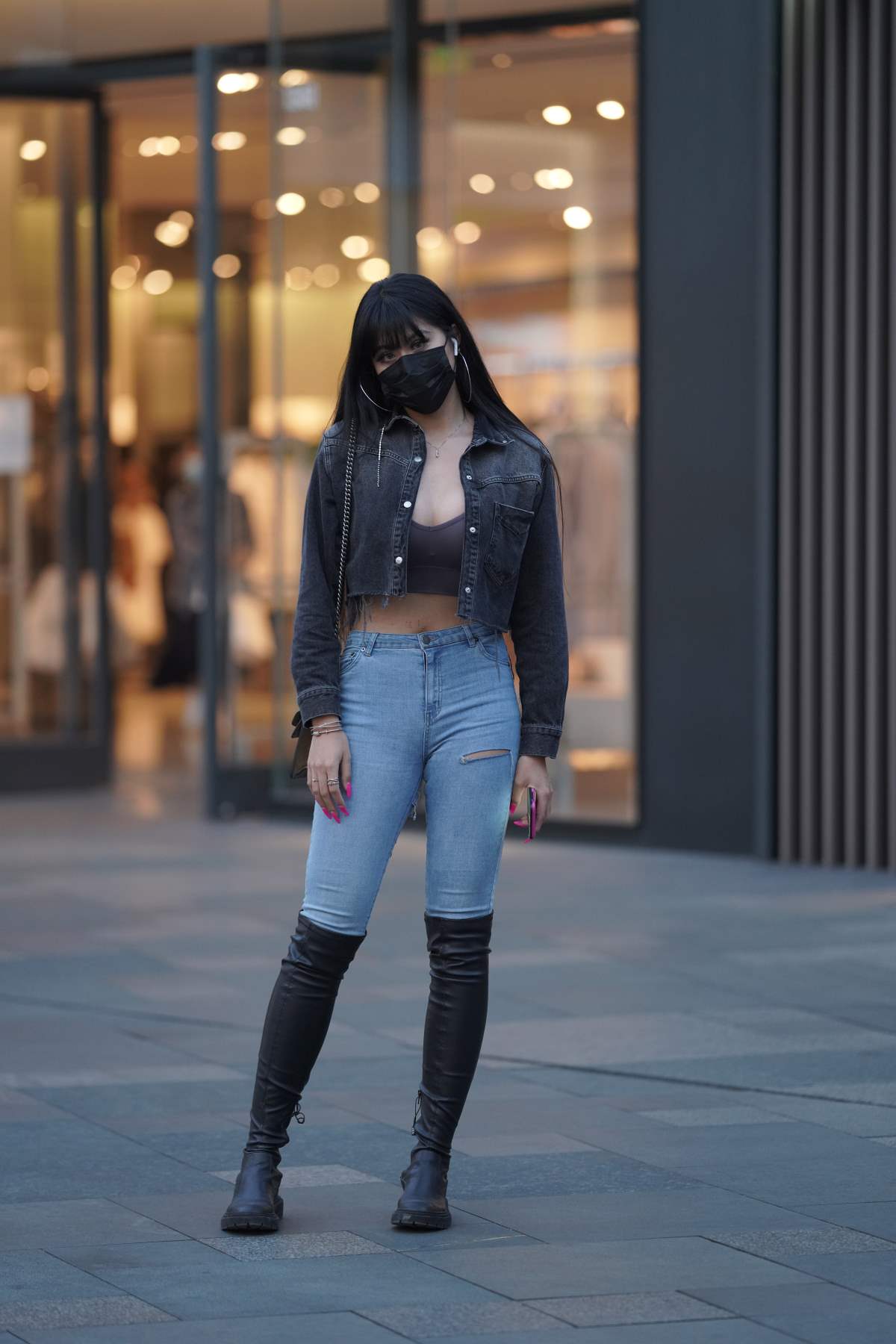 精选街拍作品 NO.4479 长靴牛仔