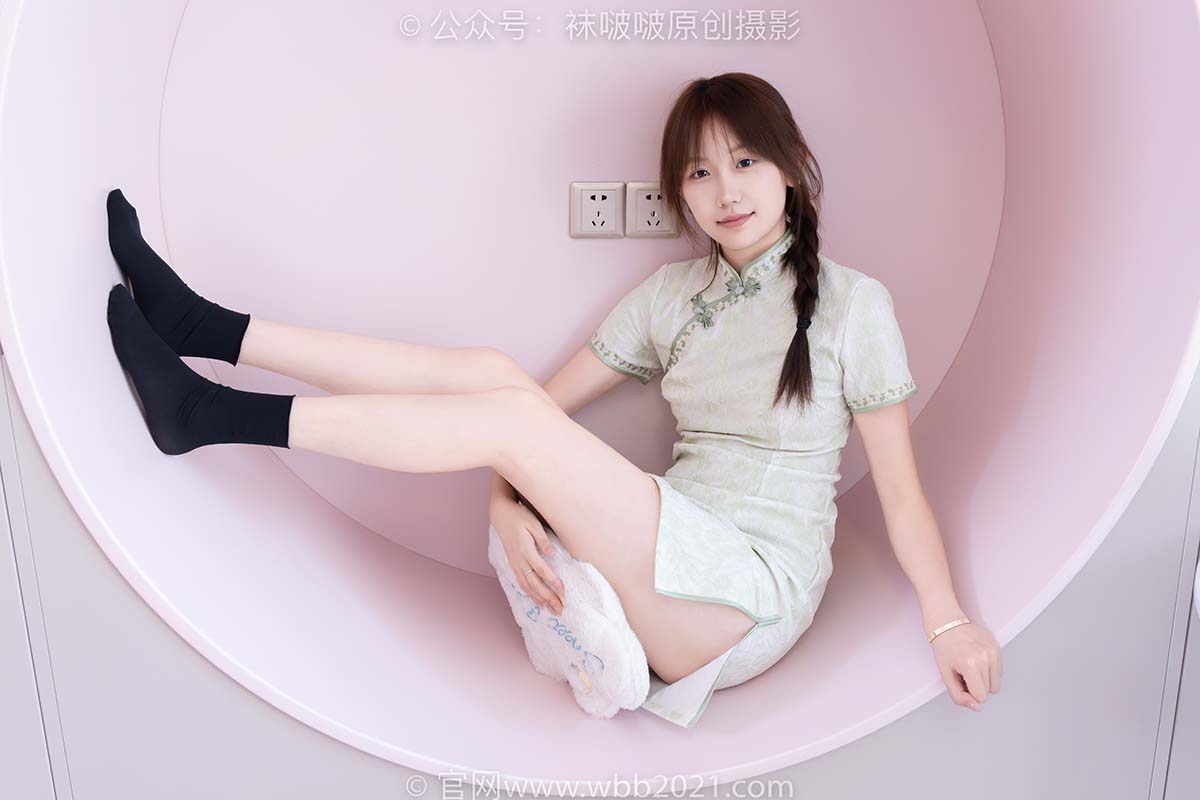 [BoBoSocks袜啵啵]NO.577 香菜-皮鞋、平底鞋、肉色船袜、黑棉袜、旗袍 预览图 - 2