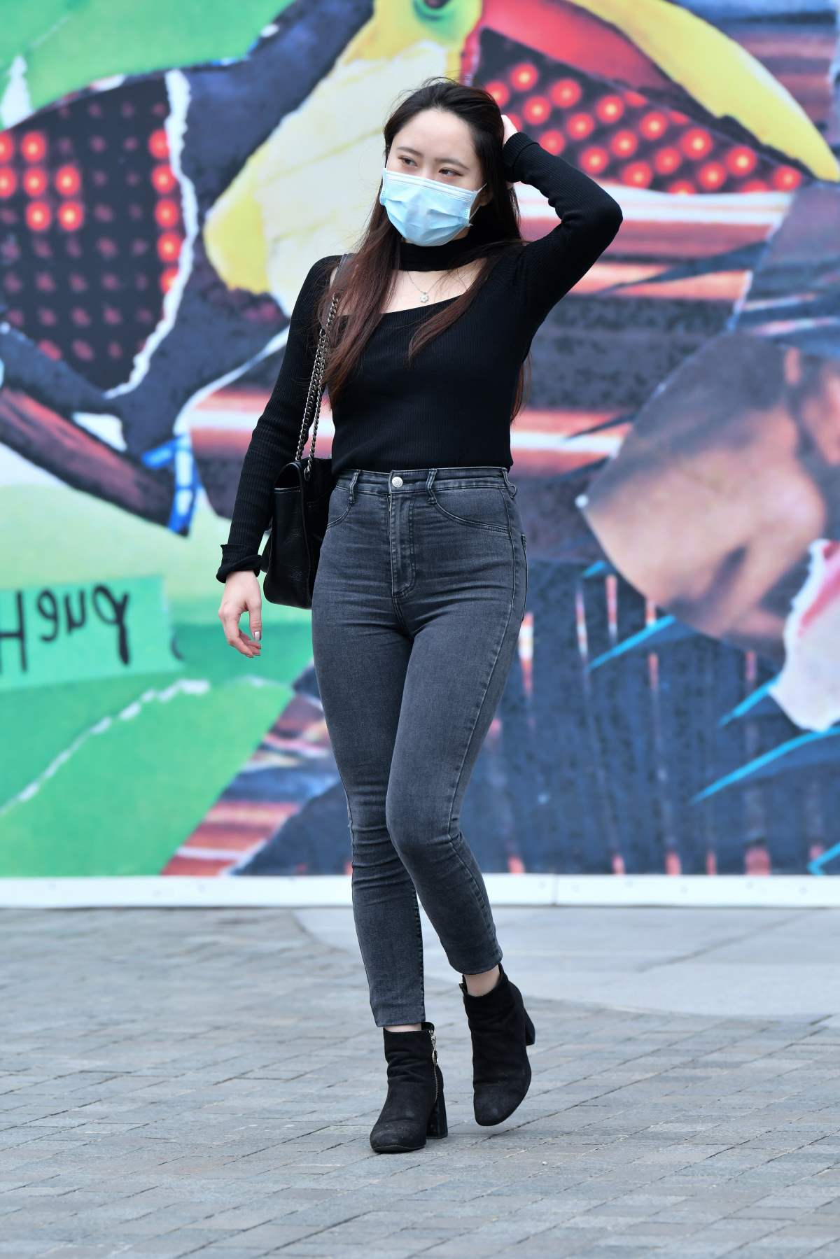 精选街拍作品 NO.4531 短靴牛仔经典搭配