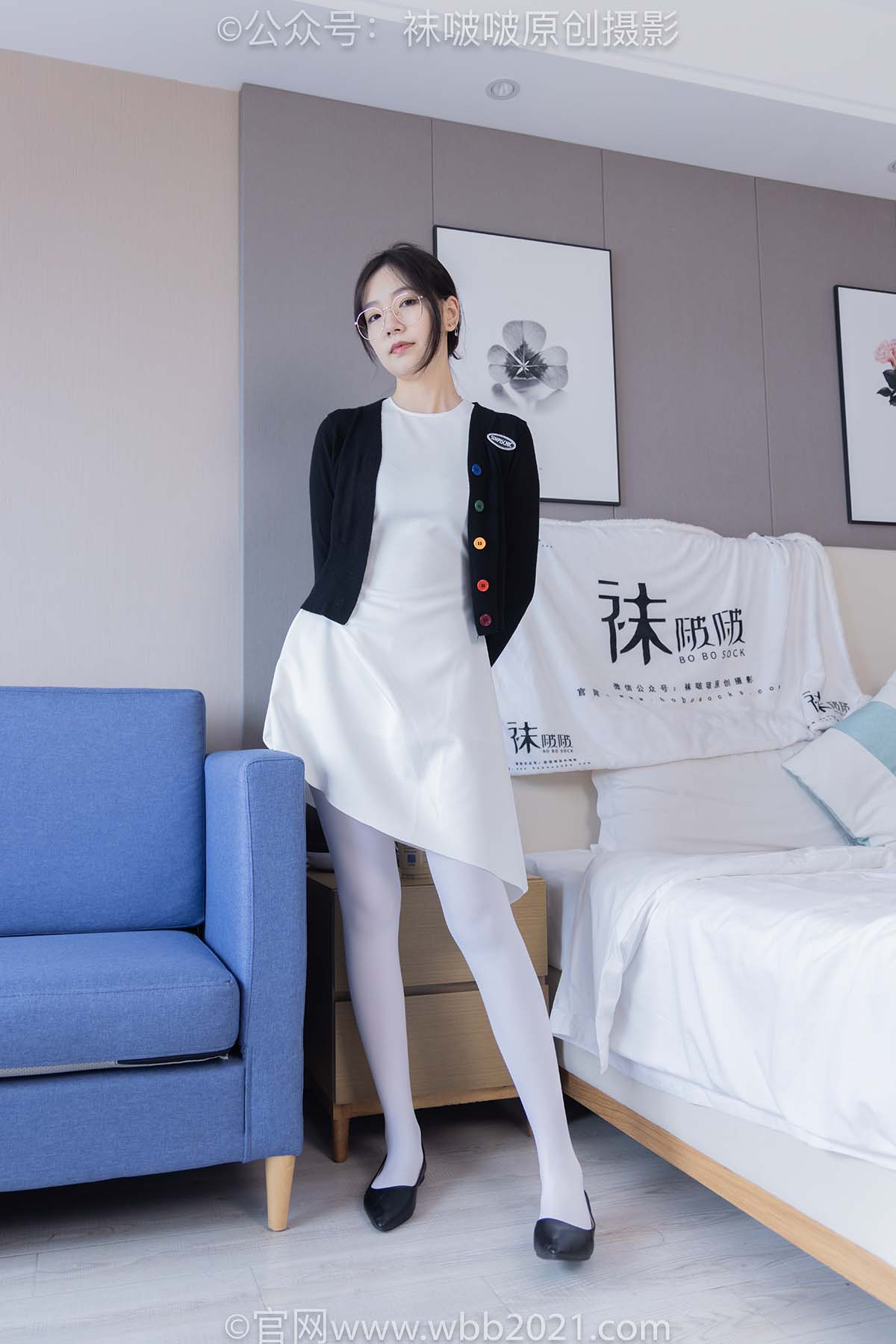 [BoBoSocks袜啵啵]NO.588 小甜豆-两双平底鞋、薄肉丝、厚白丝、裸足