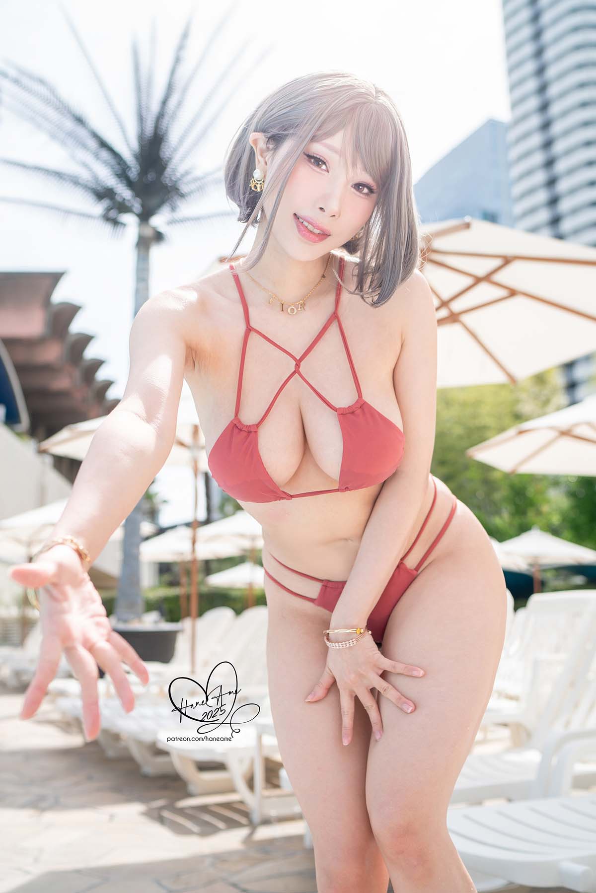 Hane Ame 雨波写真 – Original Tangerine Heat swimsuit 橘爆夏日！泳裝