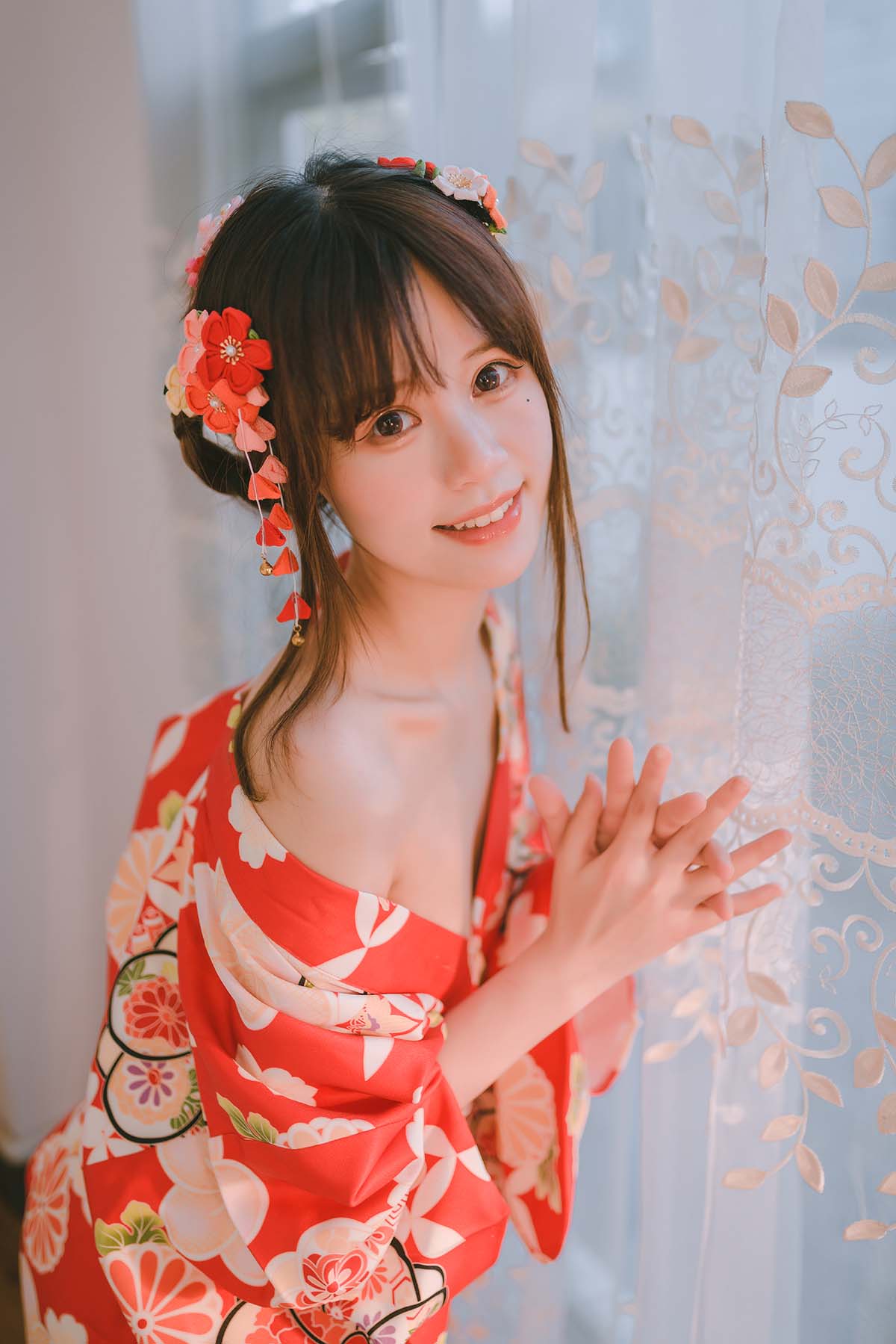 千反田鹿子 – 日常 浴衣室内